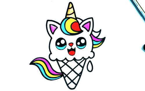 عکس نقاشی گربه رنگ شده