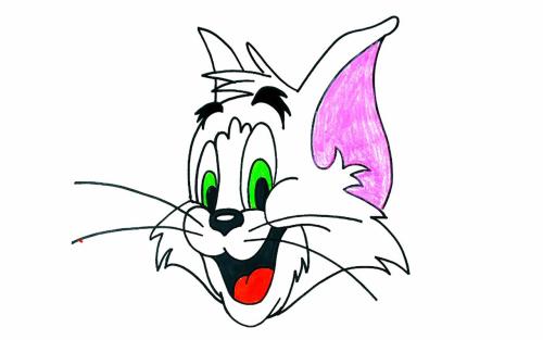 عکس نقاشی گربه رنگ شده