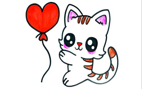 عکس نقاشی گربه رنگ شده