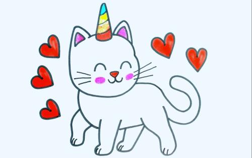 عکس نقاشی گربه رنگ شده