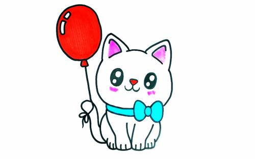 عکس نقاشی گربه رنگ شده